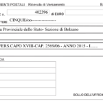 Bollettino postale contributo annuale